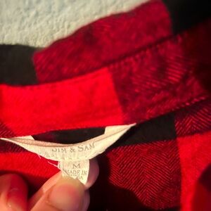 Long sleeve crop top red black